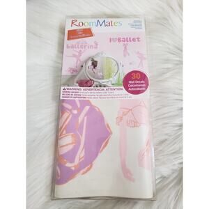 BALLET dance ballerina wall stickers 30‎ girl room glitter decals studio nursery